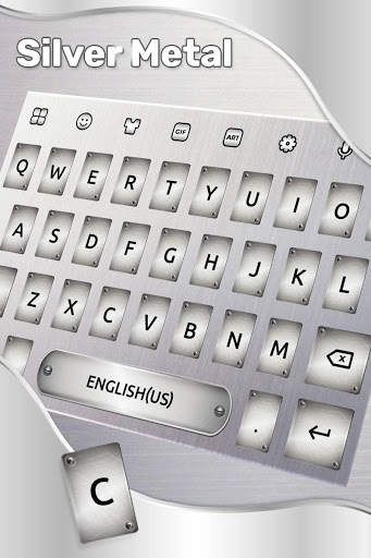 Silver Metal Keyboard screenshot 2