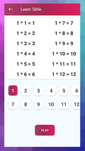 Multiplication Tables – Maths Game for Fun & Learn screenshot 3