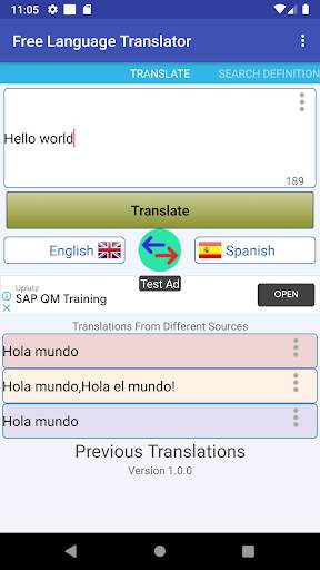 English Language Translator screenshot 1
