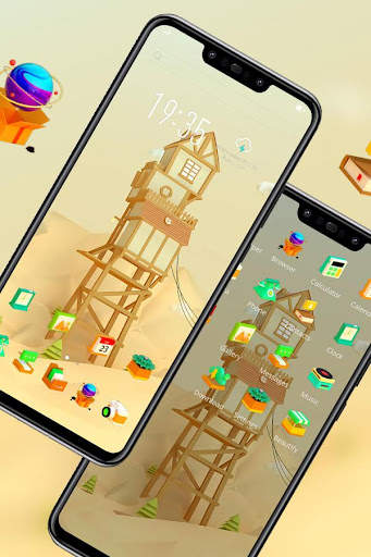 Yellow house theme for galaxy  screenshot 2