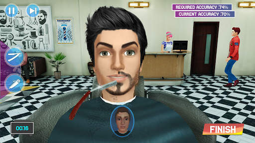 Real Barber Shop Haircut Salon 3d- Hair Cut Games screenshot 1