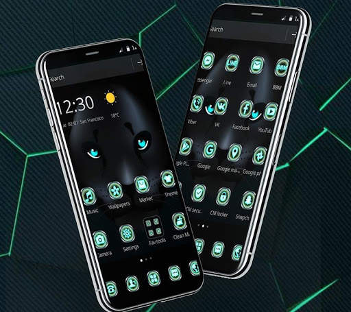 Black Tech Leopard Theme 4 تصوير الشاشة