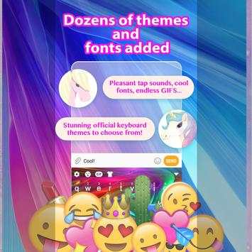 Rainbow Color Twirl Keyboard Theme for Girls screenshot 2