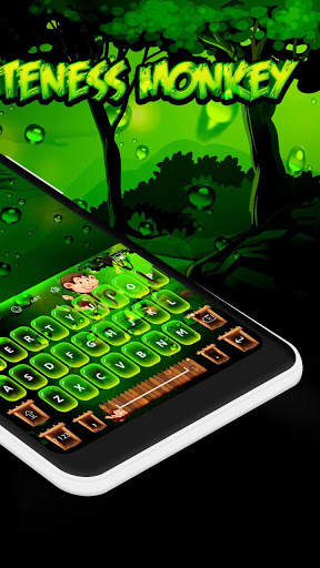 Cuteness Monkey - Keyboard Theme 3 تصوير الشاشة