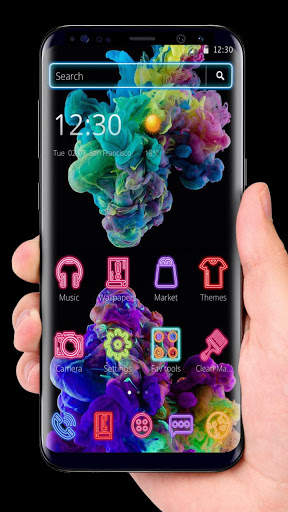 Fancy Color Splash Smoke Theme screenshot 2