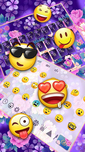 Purple Flower keyboard screenshot 3