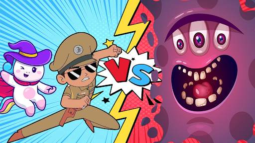Little singham game Unicorn Singham in candy trap screenshot 4