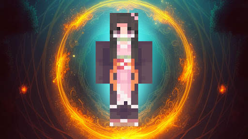 Nezuko Skin for Minecraft screenshot 27