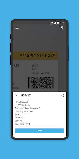 PDF417 barcode scanner screenshot 2