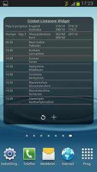 Cricket Livescore Widget screenshot 2