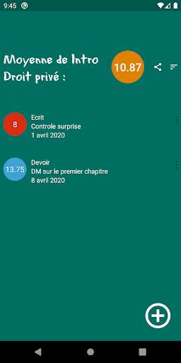Calcul Moyenne screenshot 2