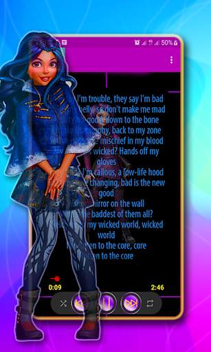 Sarah Jeffery Songs Lyrics - Descendants screenshot 5