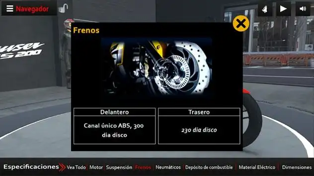 Bajaj Rouser App Interactiva screenshot 4