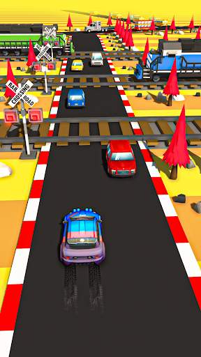Traffic Run Car Race Crossy Roads Games screenshot 1