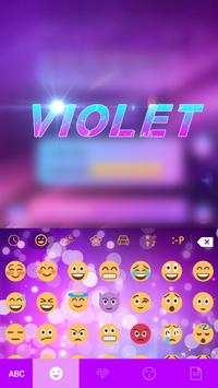 Violet Emoji Keyboard Theme screenshot 2