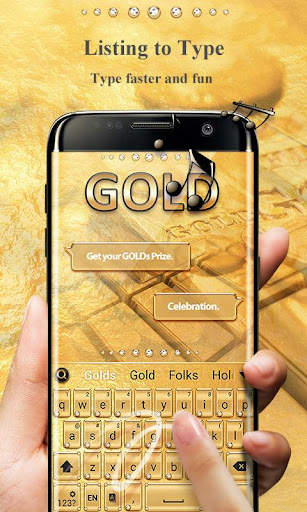 Gold Pro GO Keyboard Theme screenshot 3