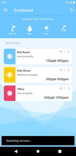 bluSensor® AIR - Hygrometer & Air Quality 1 تصوير الشاشة