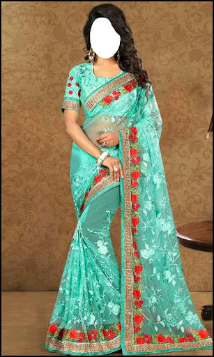 Party Wear Sarees With Women Photo Editor screenshot 5