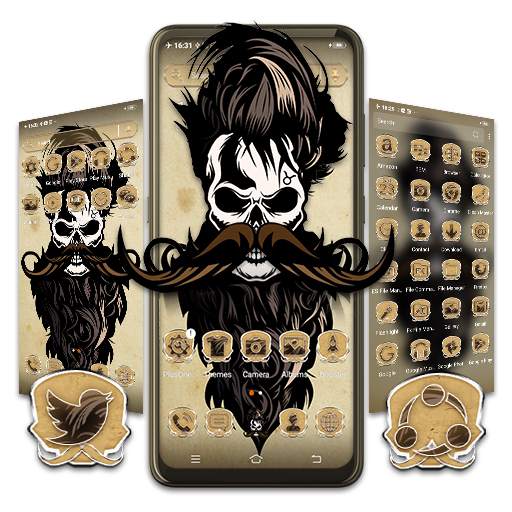 Bearded Skull Launcher Theme 1.0.1