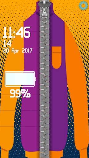 Diamond Zipper Lock Screen screenshot 1