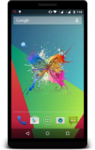 Butterfly Clock Live Wallpaper screenshot 1