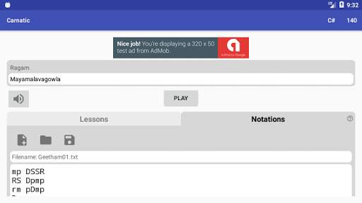 Carnatic - Indian Classical Music Notation Player screenshot 8