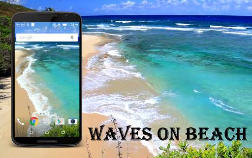 Waves on Beach Live Wallpaper screenshot 1