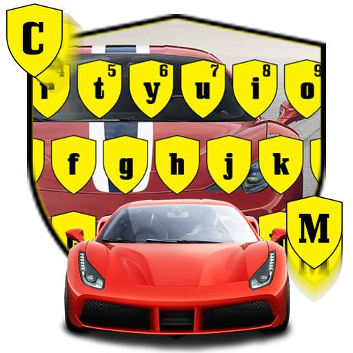 Red Car Racing Keyboard Theme 10001002