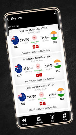 Cricket Live Line : Fastest Cricket Score screenshot 2