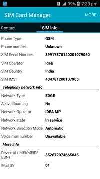 SIM Card Manager screenshot 1