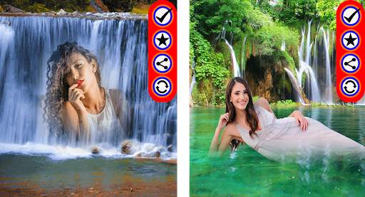 Waterfall photo Frames With Free Image Editor screenshot 2