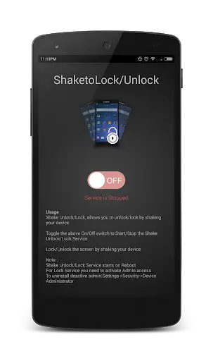 Shake to Lock/Unlock скриншот 2
