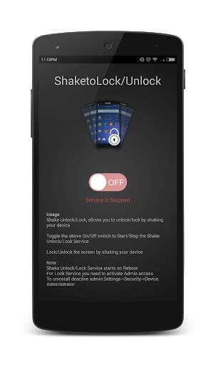 Shake to Lock/Unlock screenshot 2