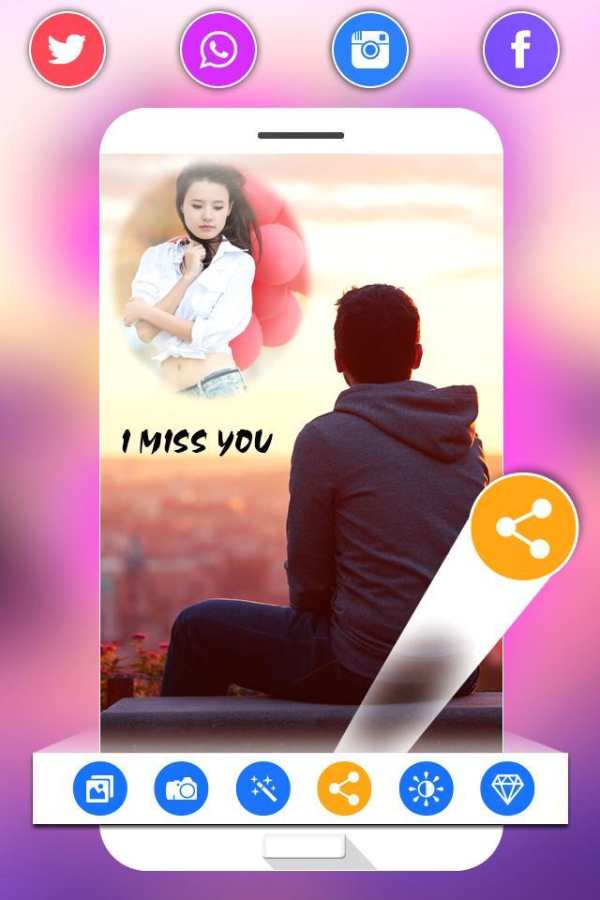 Miss You Photo Frame screenshot 5