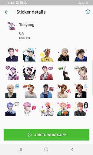 NCT 127 WAStickerApps KPOP Idol for Whatsapp screenshot 7