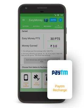 EasyMoney free mobile recharge Paytm cash talktime screenshot 1