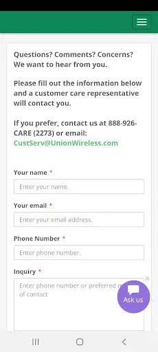 Union Wireless screenshot 2