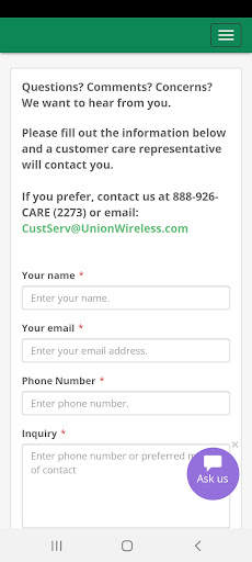 Union Wireless screenshot 2