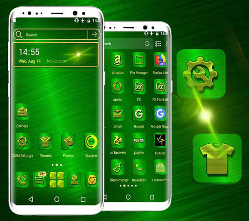 Green Texture Launcher Theme screenshot 2
