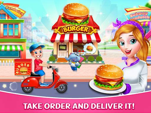 Cooking Burger Delivery Game screenshot 1