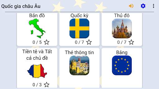 Quốc gia châu Âu - Bản đồ, quốc kỳ và thủ đô screenshot 8