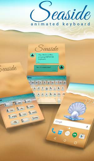 Seaside Animated Keyboard   Live Wallpaper screenshot 1