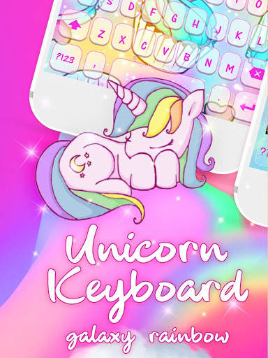 Unicorn Keyboard: Free Galaxy Rainbow Girly Themes screenshot 1