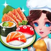 Sushi food games-cook games world chef sushi game logo