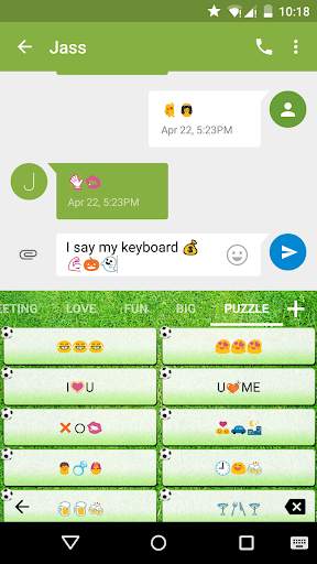 Green Football Emoji Keyboard स्क्रीनशॉट 4