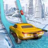 Impossible Stunts Car Mega Ramp Ice Racing logo
