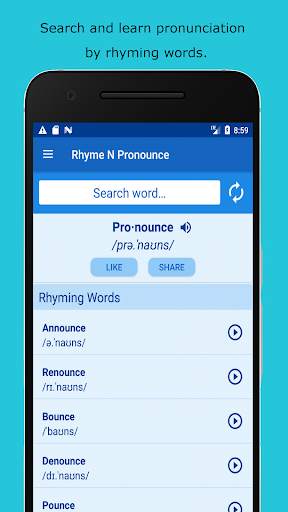 Rhyming Dictionary: American Pronunciation screenshot 1