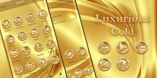 Luxurious Gold Go Launcher Theme скриншот 5