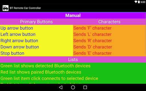 Arduino BT Remote Car Control स्क्रीनशॉट 10