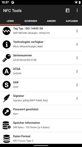 NFC Tools screenshot 1